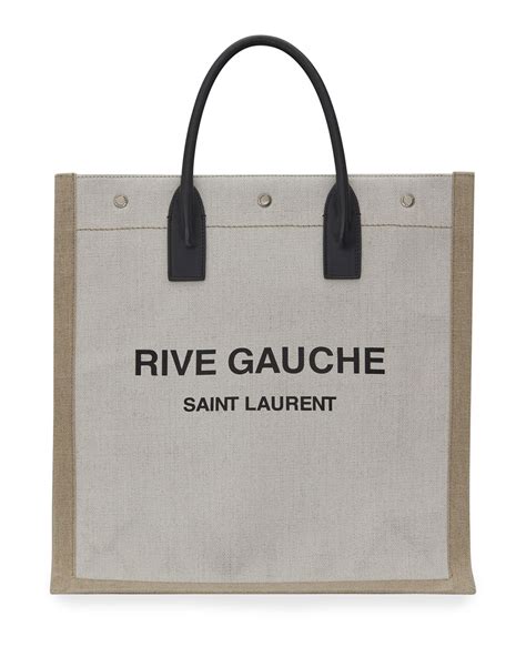 ysl linen|RIVE GAUCHE TOTE IN CANVAS .